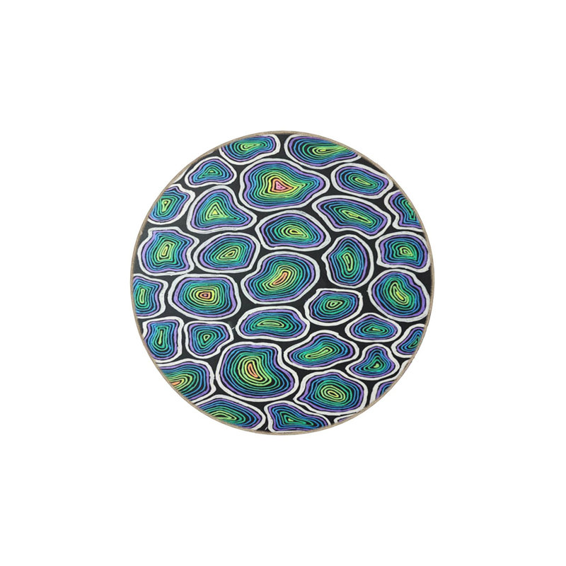 Tapis décoratif multicolore à motif tissé bleu lavable à la machine, Rectangle 3 pi 3 po x 4 pi 11 po