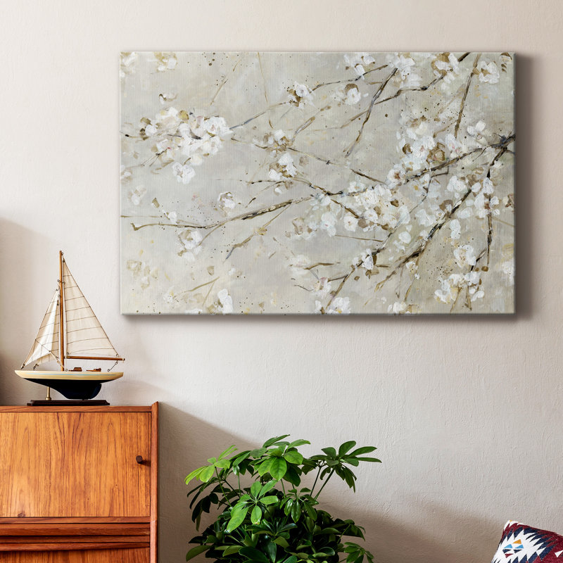 Confettis en fleurs - peinture sur toile tendue, H 60 po x l 40 po x P 1 po