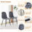 45'' Round Dining Table Set With 4/6 Upholstered Chairs-1370003378-1370003375