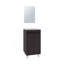 Armoire de salle de bain à miroir Brady, une porte, deux tablettes, noir-123690061