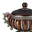Boîte à bijoux décorative 11,5 "Delicata", bronze rougeâtre avec accents argentés