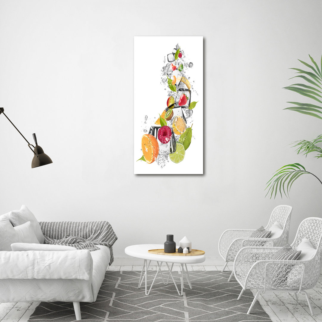 Obst und Eis - Kunstdrucke auf Leinwand - Wrapped Canvas