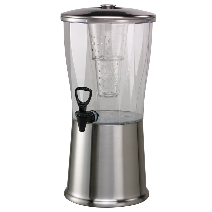 Service Ideas Beverage Dispenser with Optional Infuser Tube, NSF Certified