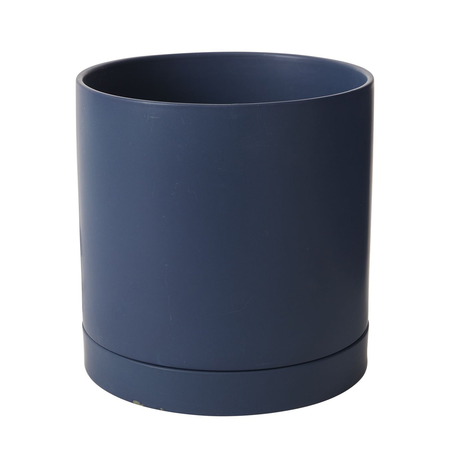Carlotta Ceramic Pot Planter, Dark Blue, 12" H x 12" W x 12" D