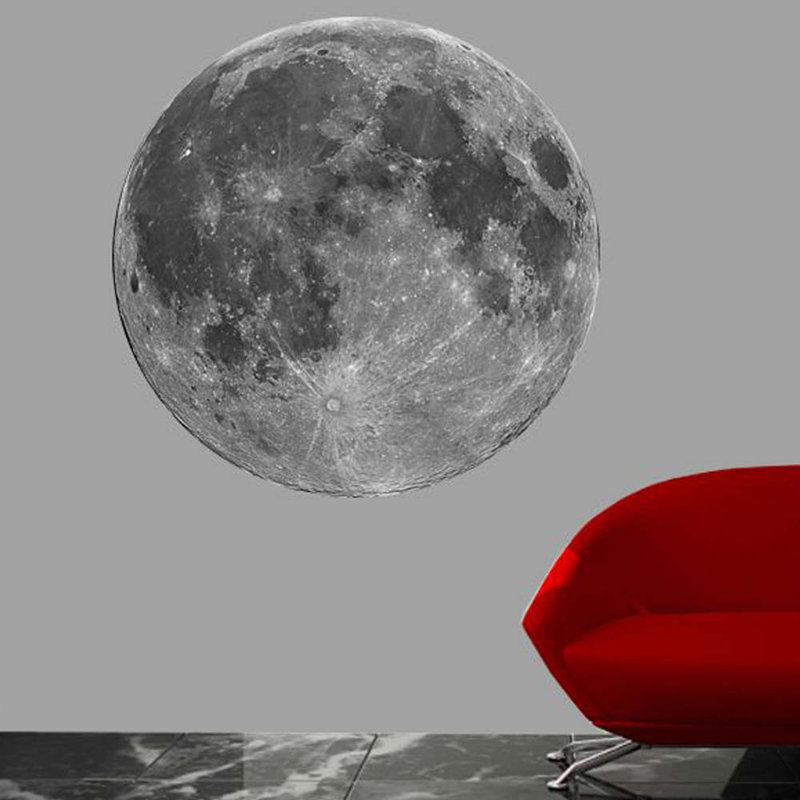 Adhésif décoratif pleine lune, H 48 po x l 48 po