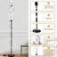 Lampe sur pied avec différents types d'eucalyptus blanc, lampe sur pied moderne à intensité variable avec télécommande, interrupteur au pied, abat-jour, abat-jour haut, lampe de coin pour le salon, la chambre et le bureau