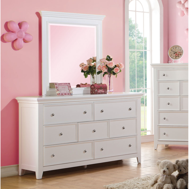Commode 7 tiroirs avec miroir Schwerin
