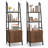 17 Stories 2 Pcs Ladder Shelf Industrial Bookcase With Cabinet Metal Frame For Living Room