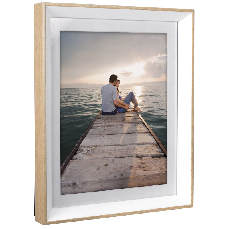 Cadre photo biseauté, Blanc, 8" x 10"