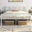 Graceful Scroll Platform Bed with Multiple Size and Color-2103365497-2061060800