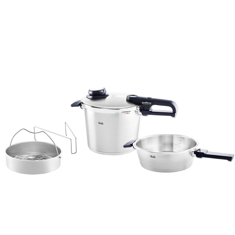 Fissler Vitavit Premium Pressure Cooker and Skillet Set, 4.8 Quart & 2.6 Quart