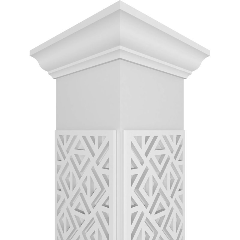 Colonne carrée Mid-Century Custerman, H 120 po x l 11,62 po x P 11,62 po