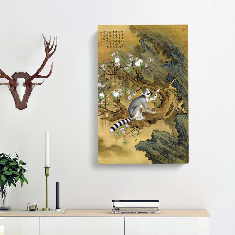 Lemur by Lang Shining - Wrapped Canvas Print, 60cm H x 40cm W x 3cm D
