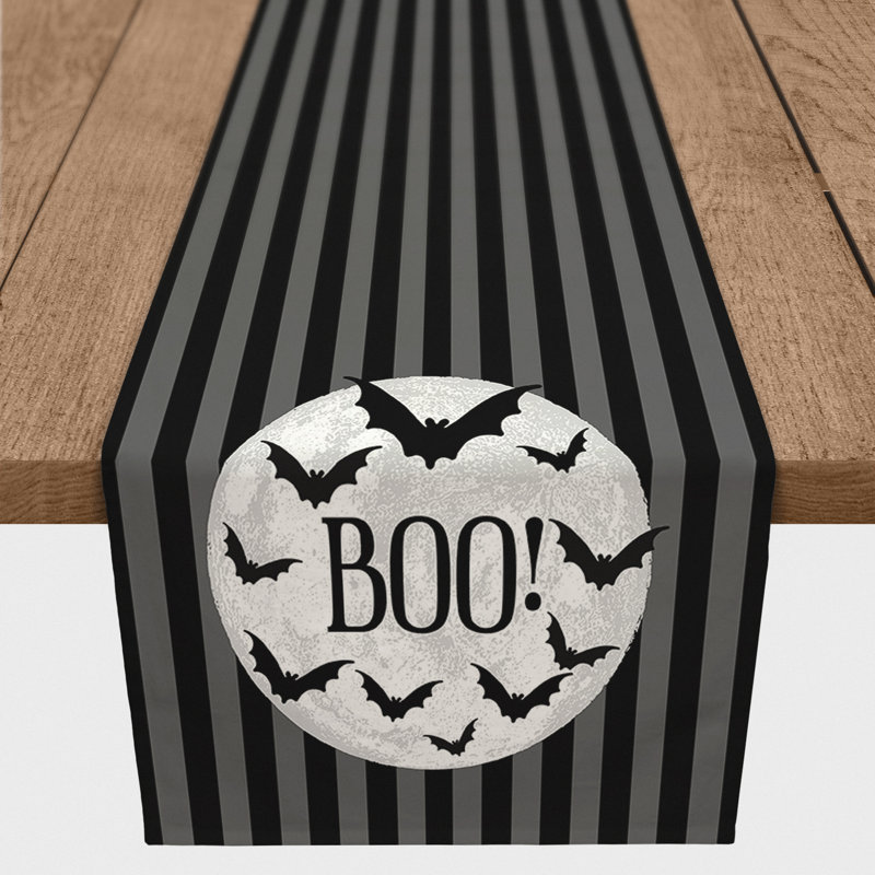 Steller Bat Stripes Table Runner, 90" x 16"