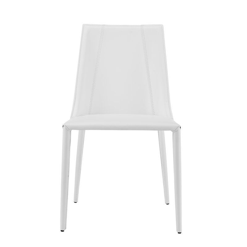 Carramar Dining Set, White Faux Leather