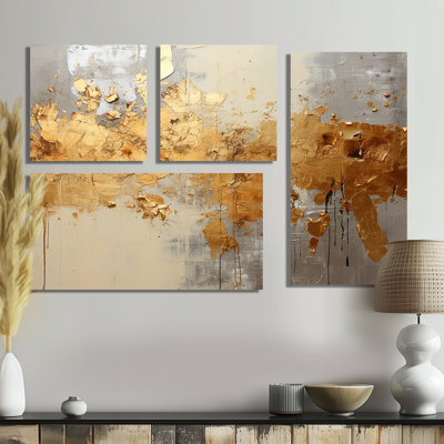 Gleam V - ensemble de 4 reproductions d'art sur toile