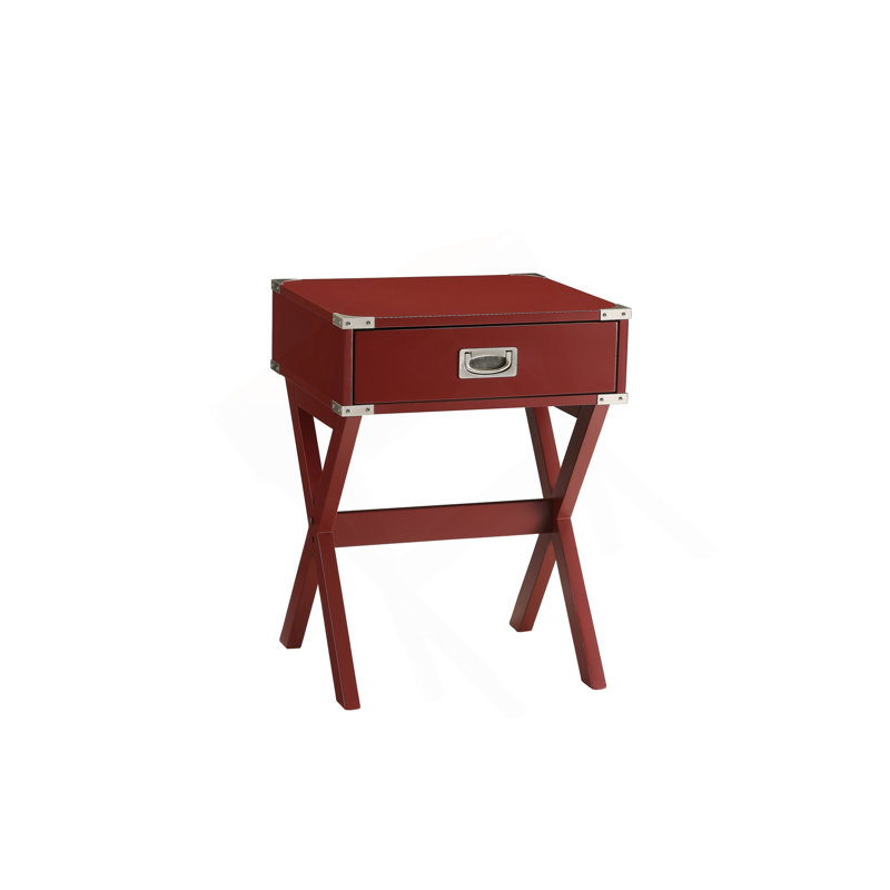 Babs Red Finish Accent Table