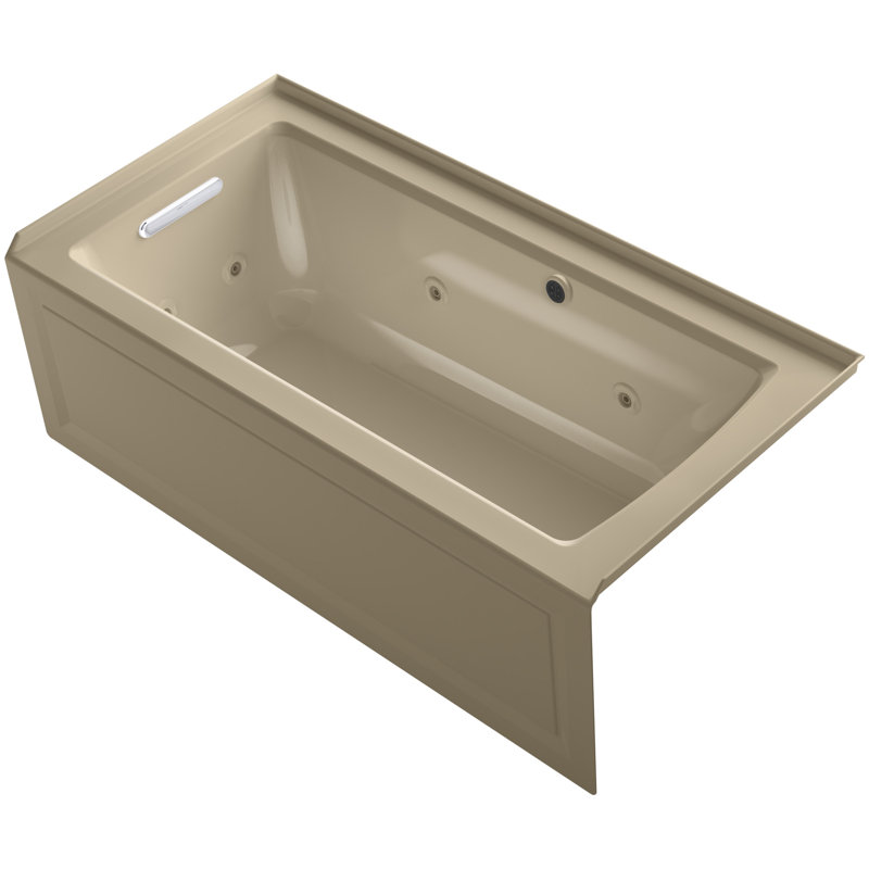 Baignoire tourbillon en acrylique 60 po x 30 po Archer®, Dune, Gauche