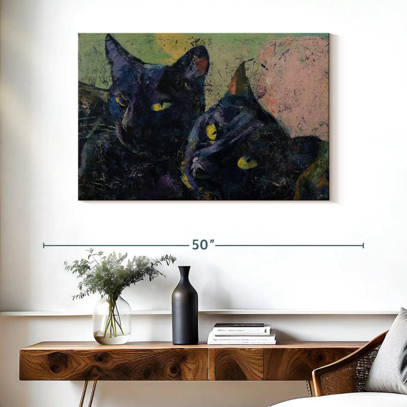 Brampt Black Cats, 26" H x 39" W