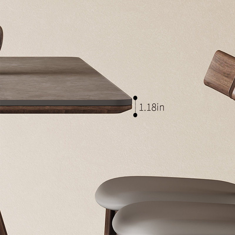 Rectangular rock plate dining table sets, 29.52"H x 62.99"L x 31.49"W