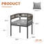 Chaises de salle à manger d'extérieur en PE avec coussins 2 pièces-129611809