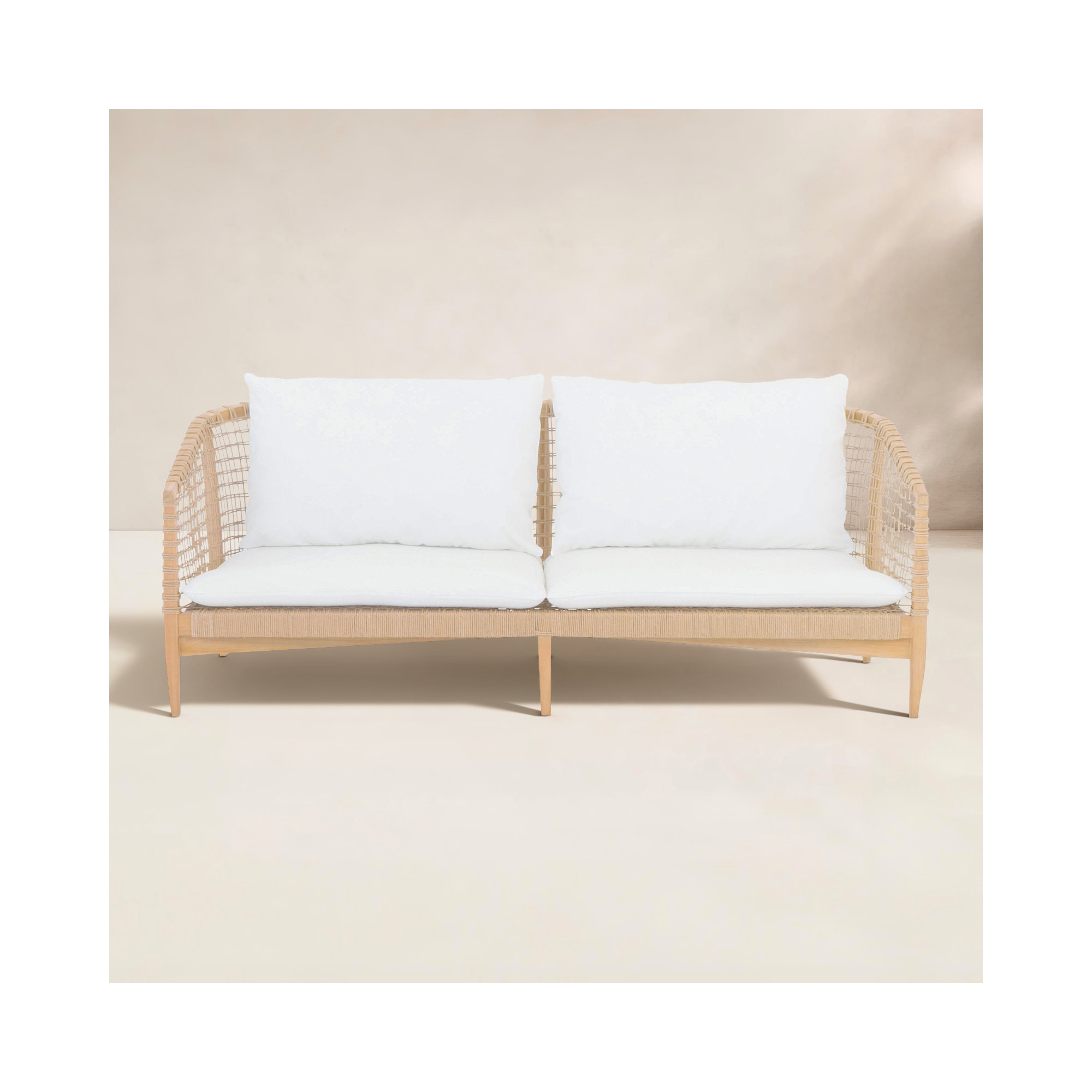Brenisha Outdoor Sofa, White
