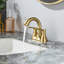 Robinet de salle de bain central avec ensemble de drain noir mat-72901467
