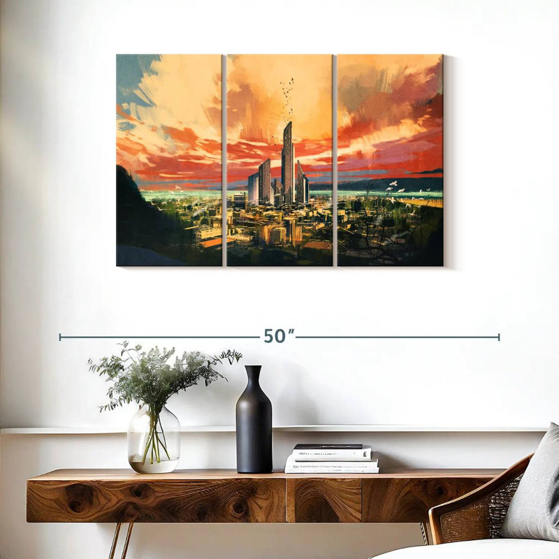Future City, 24" H x 38" W