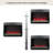 23 Inch Electric Fireplace Insert, Ultra Thin Heater With Crystal  & Realistic Flame, Remote Control With Timer, Overheating Protection,With Sidelight