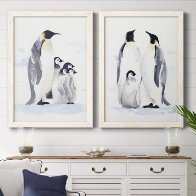 «Emperor Penguins I», toile encadrée de qualité supérieure - prête à être accrochée