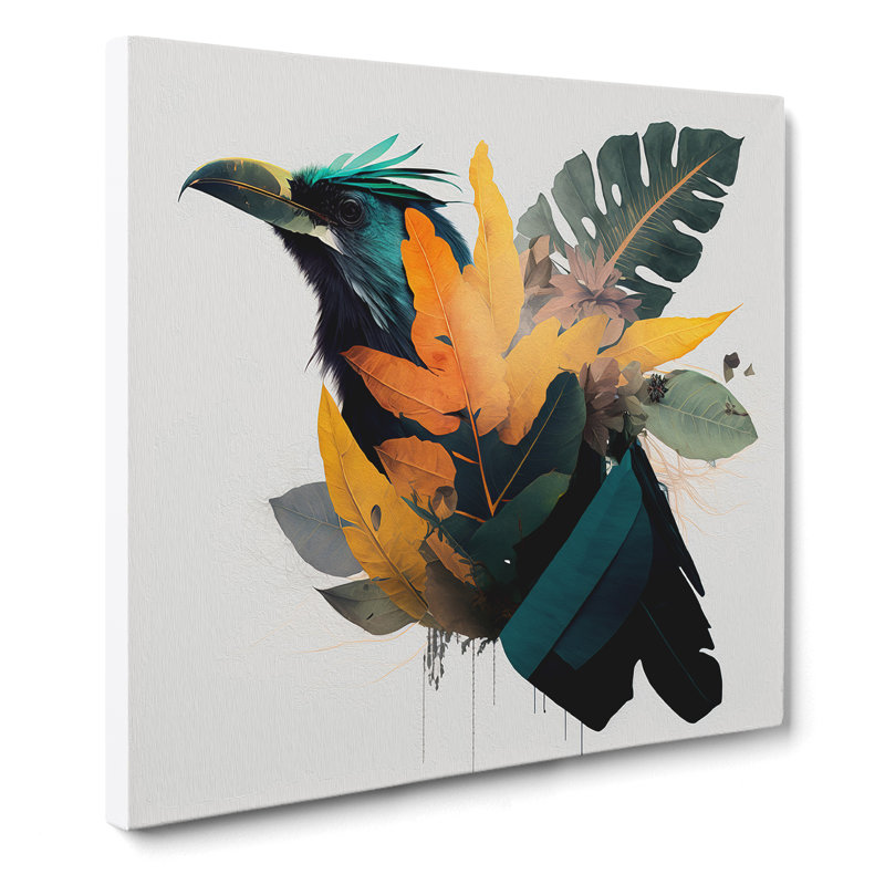 Bird Of Paradise Double Exposure - Print, 35cm H x 35cm W x 3cm D