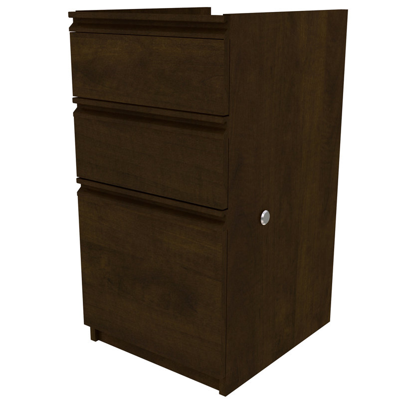 Oriano 15.4'' Wide File Cabinet, Chocolate