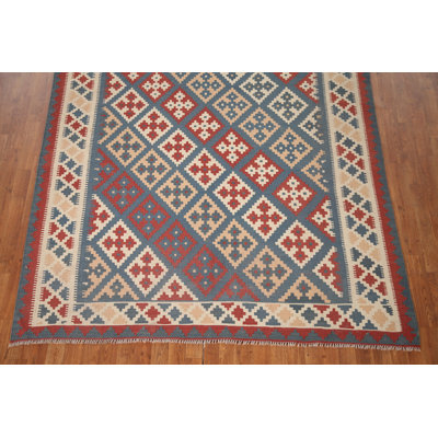 Tapis géométrique kilim 7 x 11