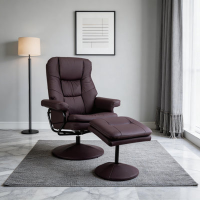 Fauteuil inclinable pivotant en cuir Scratch Cat