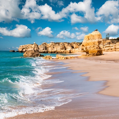 Beaches Of Albufeira by Anyaivanova - Wrapped Canvas Print