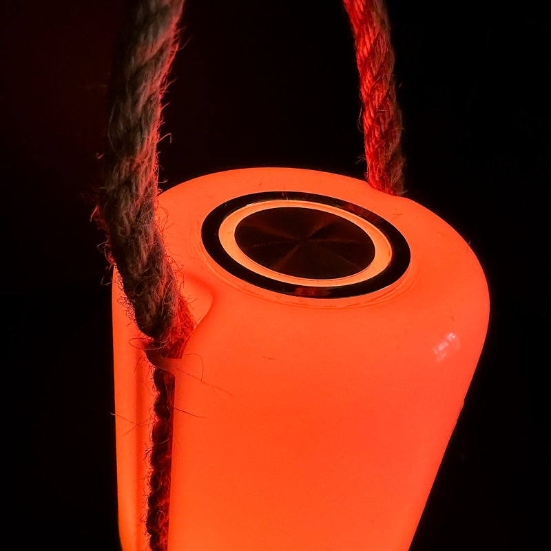 Lampe de table d'extérieur à DEL sans fil avec gradateur Groove +, pile rechargeable intégrée, 3 niveaux de luminosité, haut-parleur Bluetooth / changement de couleur, blanc