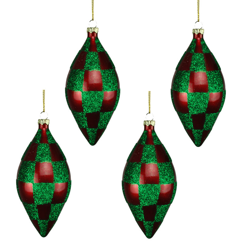 ornement Finial, Rouge / Vert