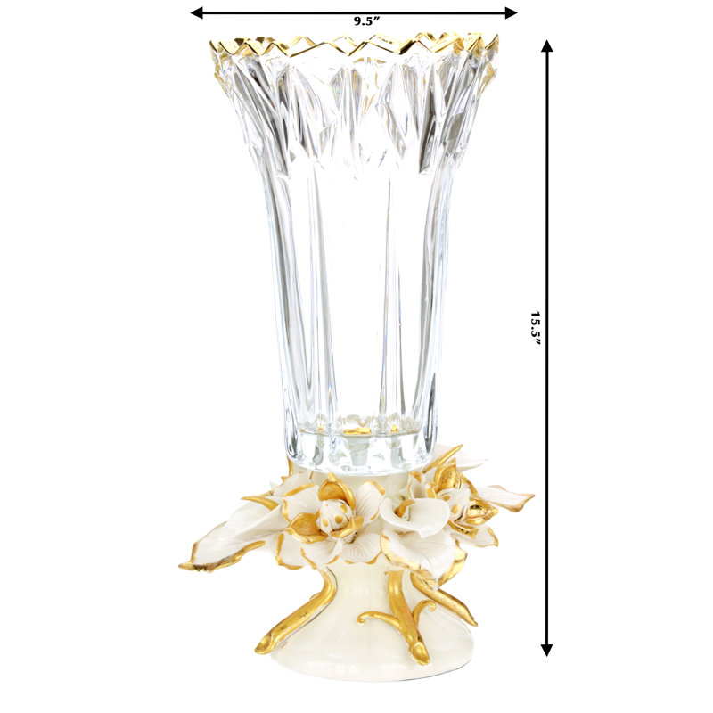 Crowned Calla Lily Vase - 8 X 14 Inches