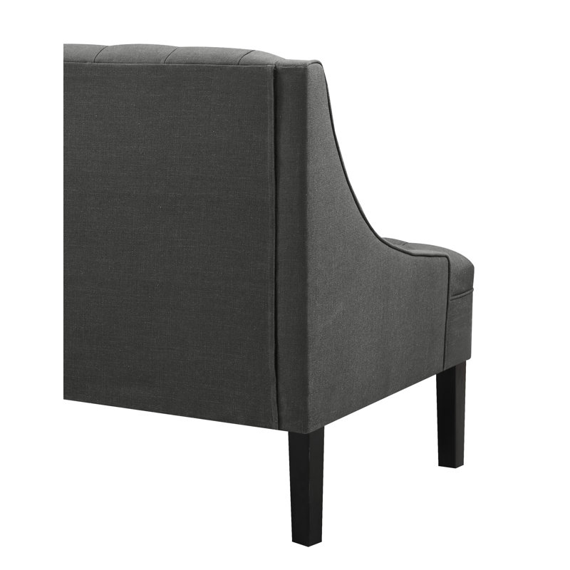 Banc tapissier Argenziano, Gris anthracite