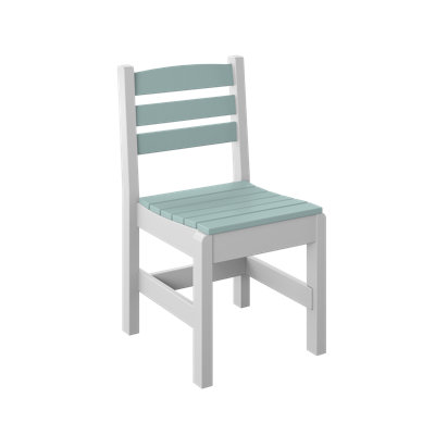  Chaise d'appoint «Hauteur régulière». Sauge et blanc
