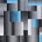 Modern Blue and Gray Geometric Style Color Blocked Indoor Area Rug-1491691159