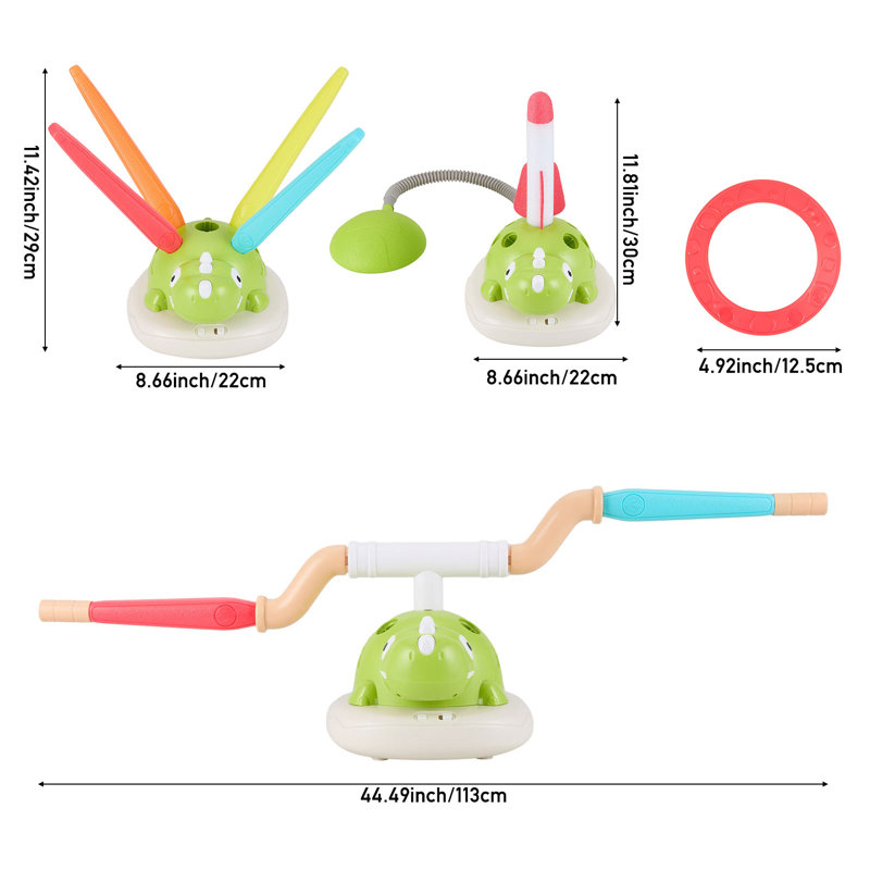 3 in 1 Interactive Musical Jump and Toss Ring Game Toy Set