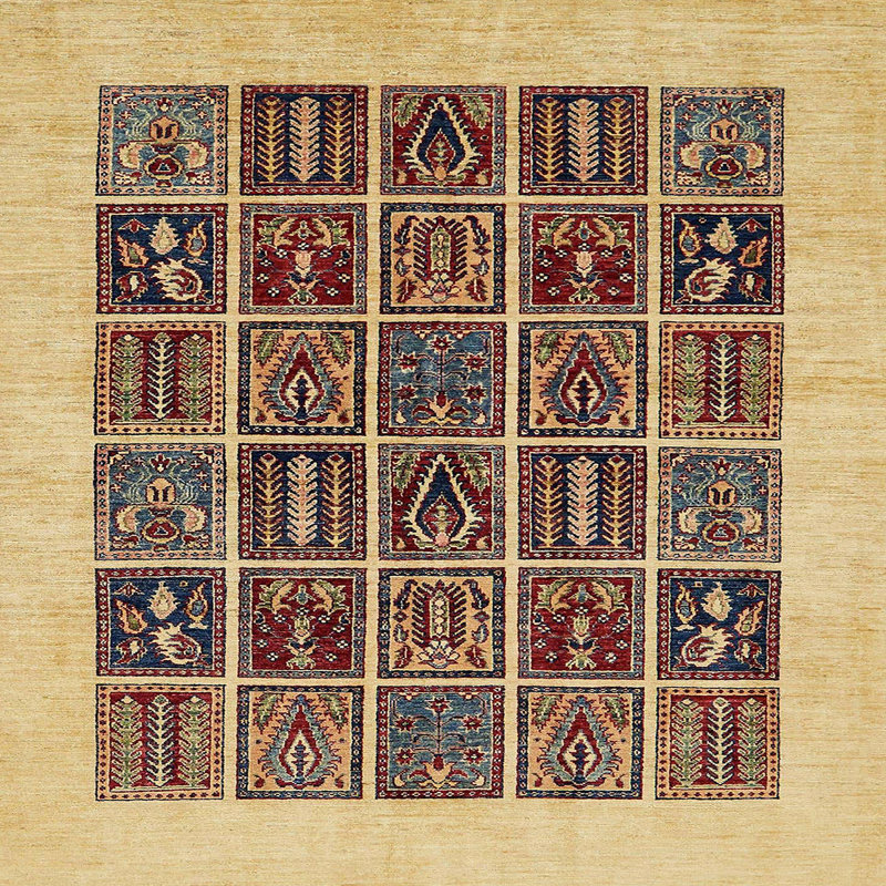 Tapis abstrait moderne 606, Carré 8 pi