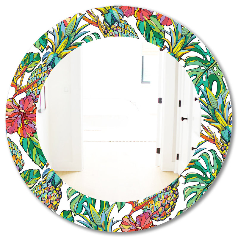 Miroir d'appoint éclectique, H 31,5 po x l 31,5 po x P 0,24 po