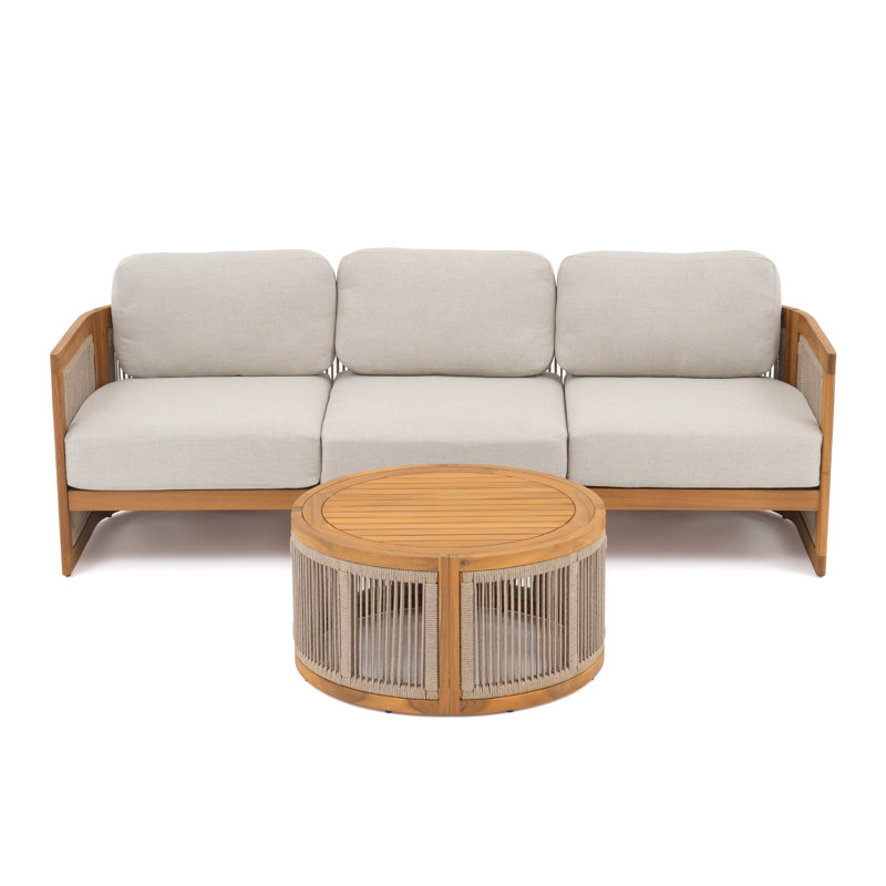 Ciclali Outdoor 2 Piece Seating Group With Cushions