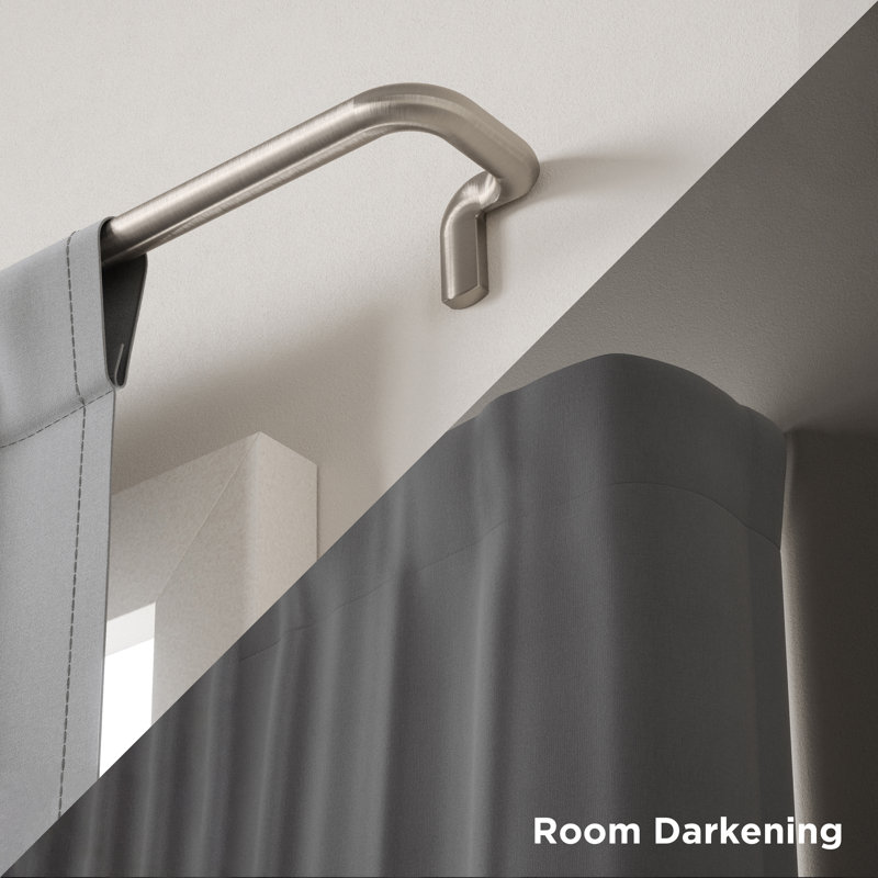 Matte Nickel 66-144" Adjustable Blackout Curtain Rod