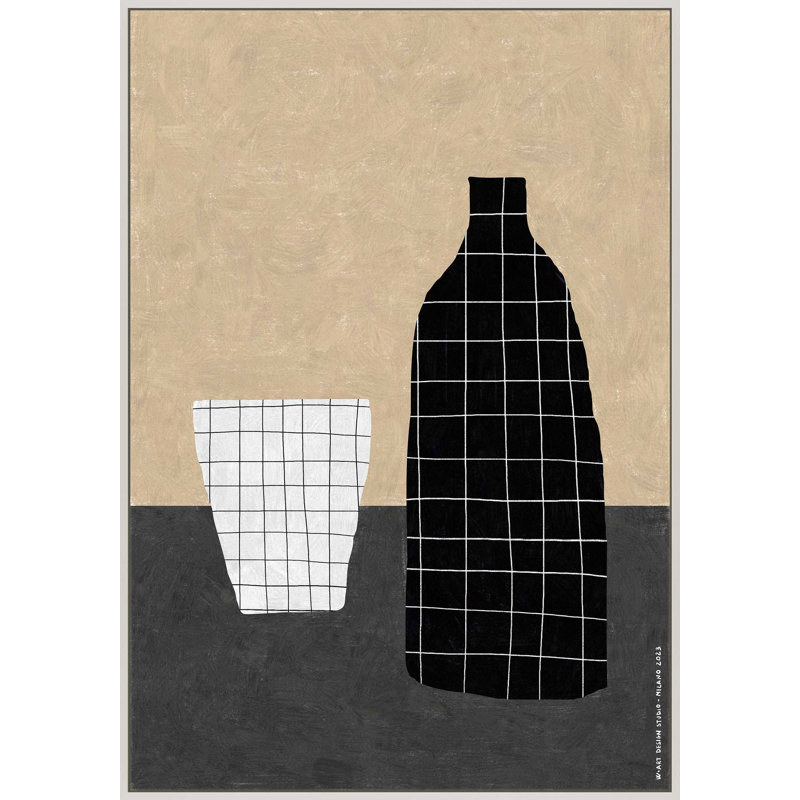 Cup 2 Print by Romina Gadler, 38" H x 26.5" W, White Canvas Framed