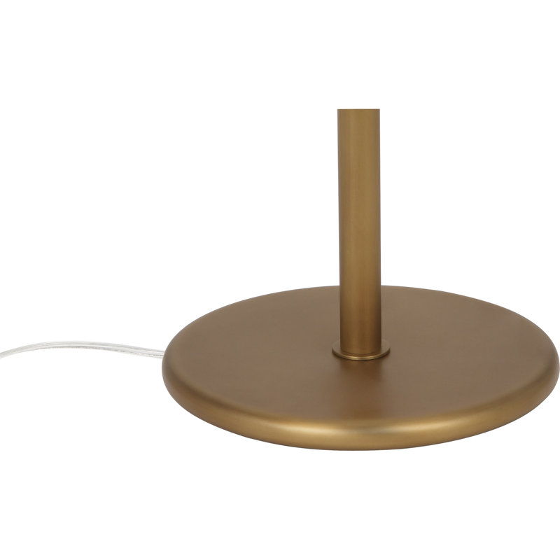 Nina Torchiere Floor Lamp, Aged Brass