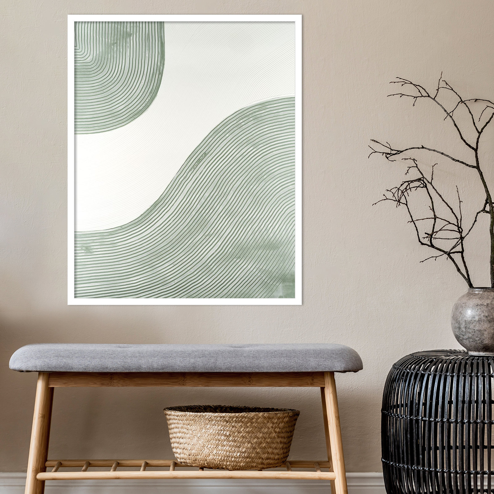 Get Going by Vanna Lam, White, 33" H x 27" W x 1" D
