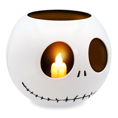 Unscented Flameless Jar Candle with Ceramic Holder